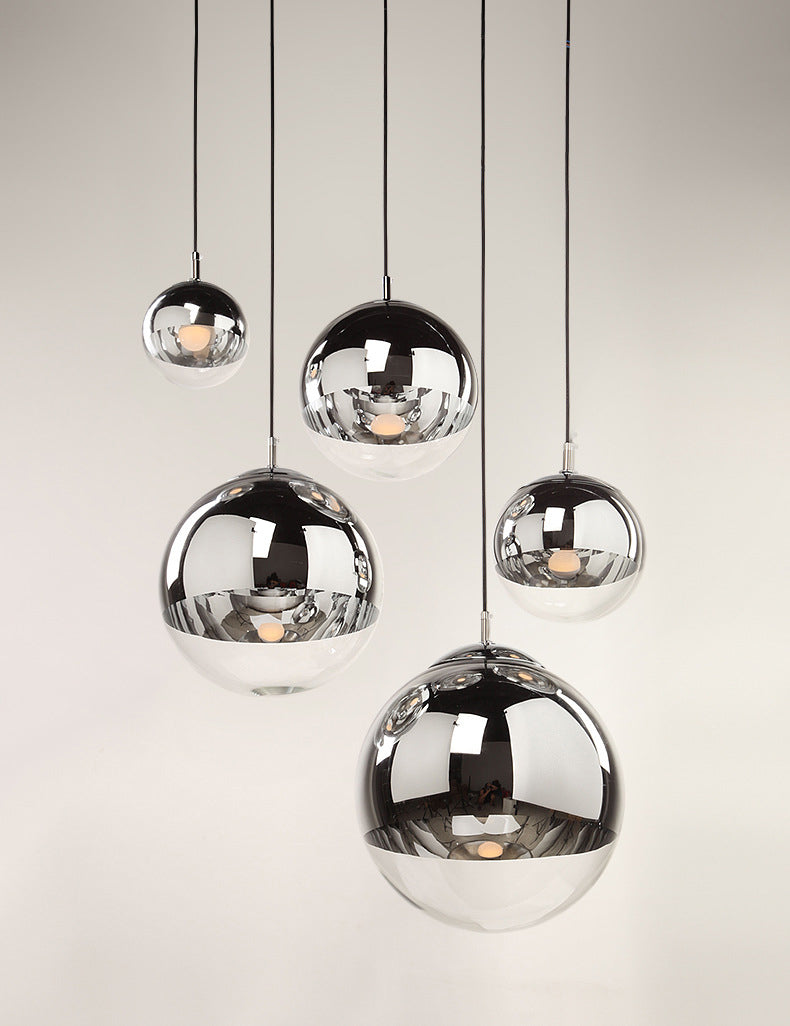 Modern Globe Pendant Light: Simple Glass Fixture For Restaurants