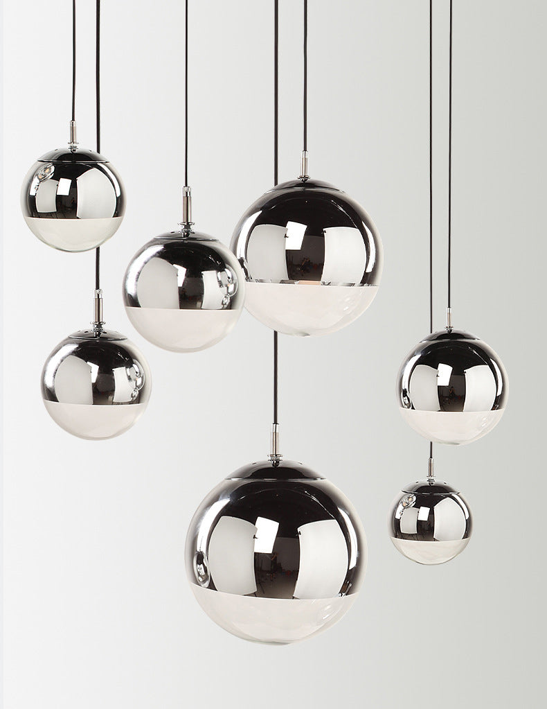 Modern Globe Pendant Light: Simple Glass Fixture For Restaurants