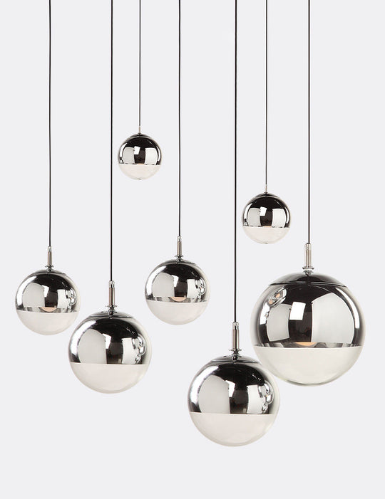 Modern Globe Pendant Light: Simple Glass Fixture For Restaurants