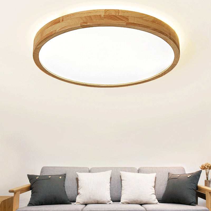 Minimalist Wooden Led Ceiling Mount Fixture