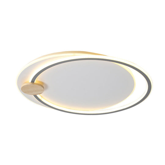 Circle Metal Flush Mount Ceiling Light - Simple Led Close To Lighting Fixture