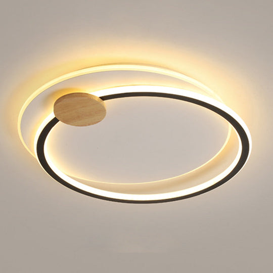 Circle Metal Flush Mount Ceiling Light - Simple Led Close To Lighting Fixture