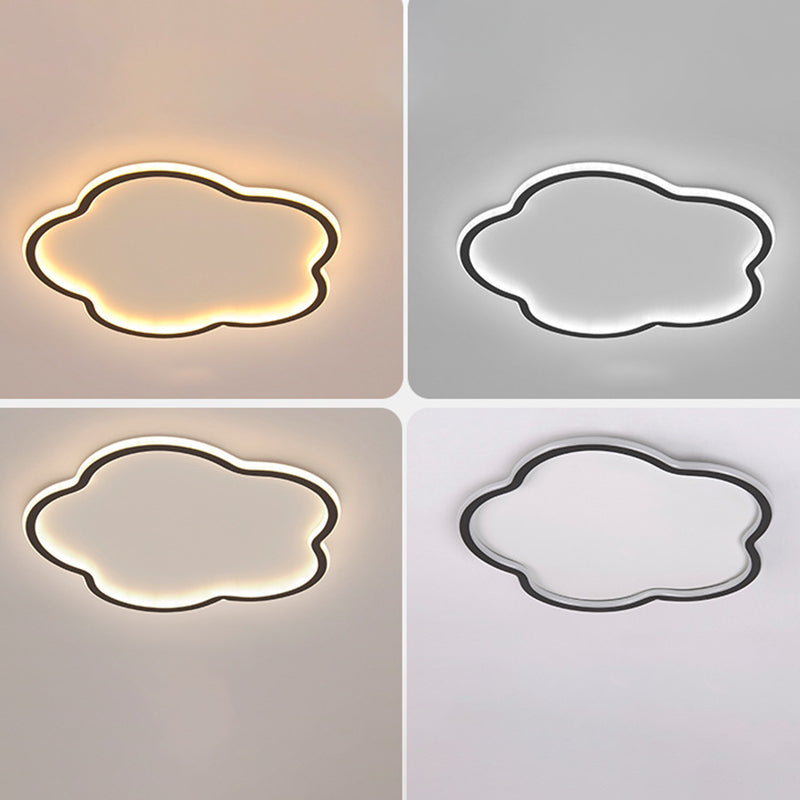 Modern Led Metal Flush Mount Ceiling Light Fixture For Flower Bedroom Illumination