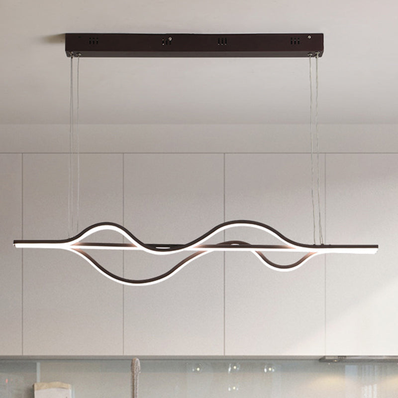 Contemporary Island Lighting: Brown Lines Led Acrylic Ceiling Fixture