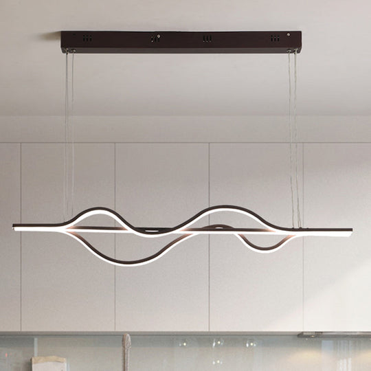 Contemporary Island Lighting: Brown Lines Led Acrylic Ceiling Fixture