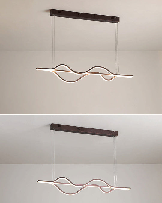 Contemporary Island Lighting: Brown Lines Led Acrylic Ceiling Fixture