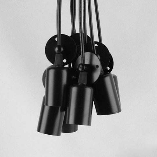 Retro Industrial Style Multi-Head Hanging Light: Spider Shaped Pendant Lamp For Bar