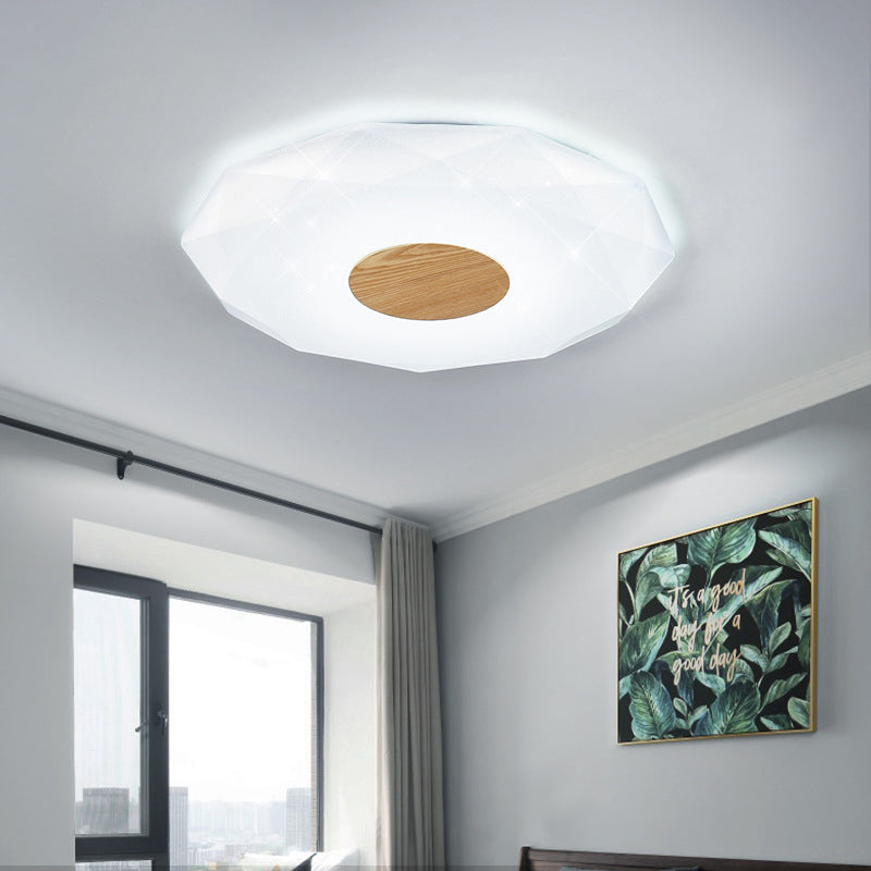 Modern Geometric Acrylic Flush Mount Led Light - 14.5/18.5/22.5 W Warm/White/3 Color Options White /