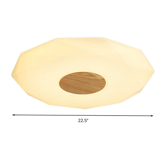 Modern Geometric Acrylic Flush Mount Led Light - 14.5/18.5/22.5 W Warm/White/3 Color Options