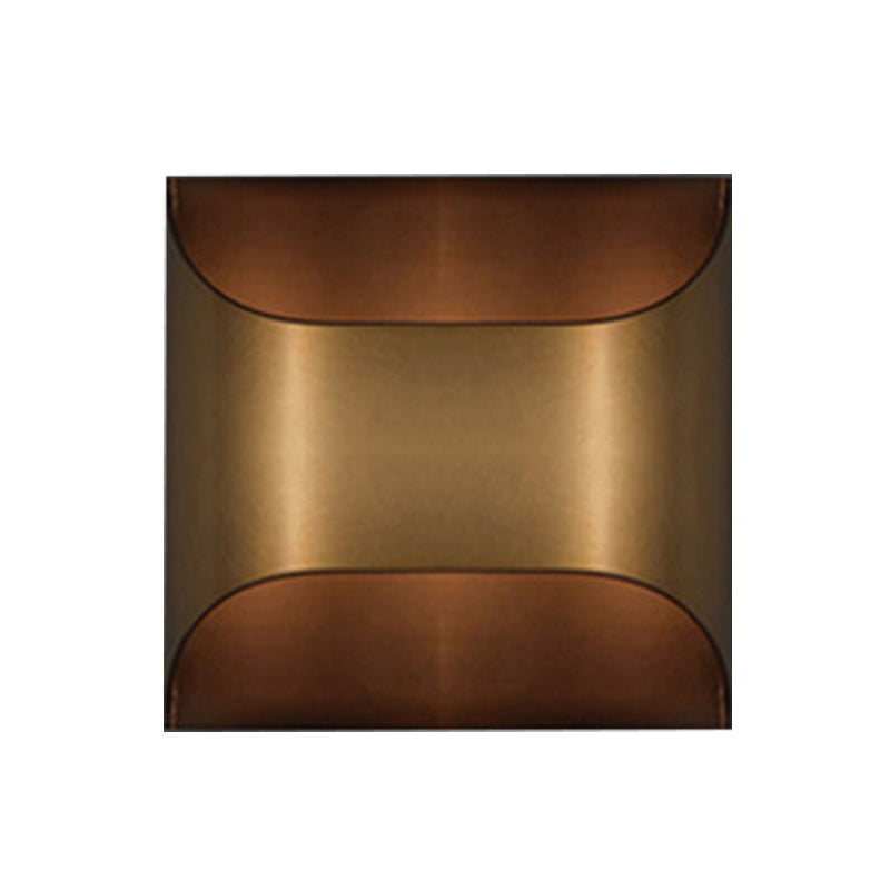 Brass Colonial Square/Rectangle Wall Lamp: Elegant Metal Flush Mount Sconce For Bedrooms