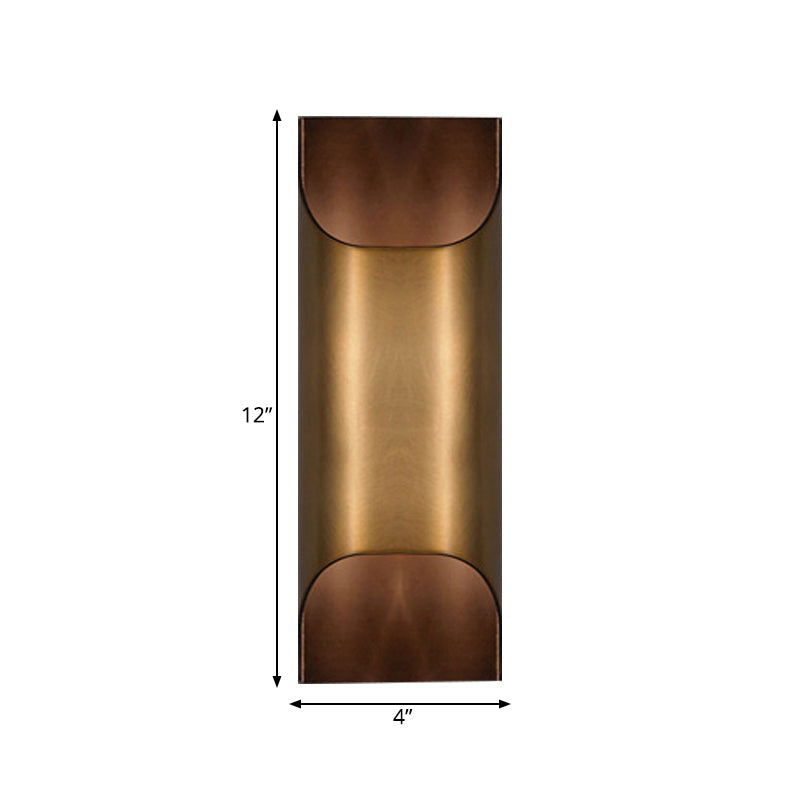 Brass Colonial Square/Rectangle Wall Lamp: Elegant Metal Flush Mount Sconce For Bedrooms