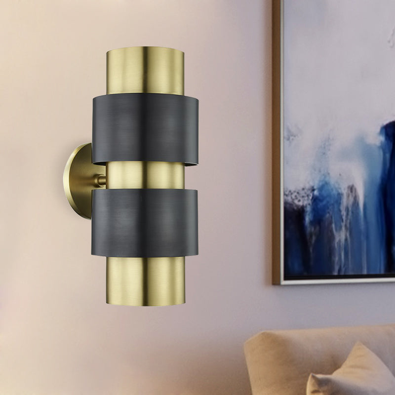 Metal Colonial Bedroom Wall Lamp - Single Light Gold/Silver Sconce