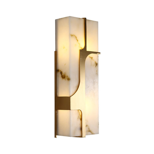 Rectangular Flush Mount Wall Mounted Light With Brass Finish 2-Head Design Ideal For Living Room