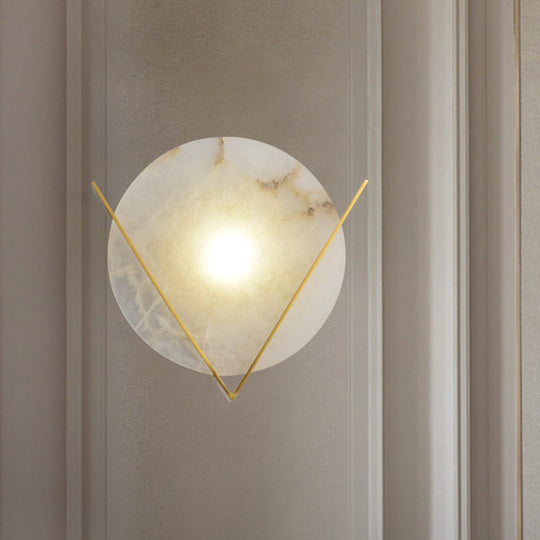 Modern Round Led Flush Wall Sconce With Gold Finish Ideal For Bedrooms Bathrooms And More!