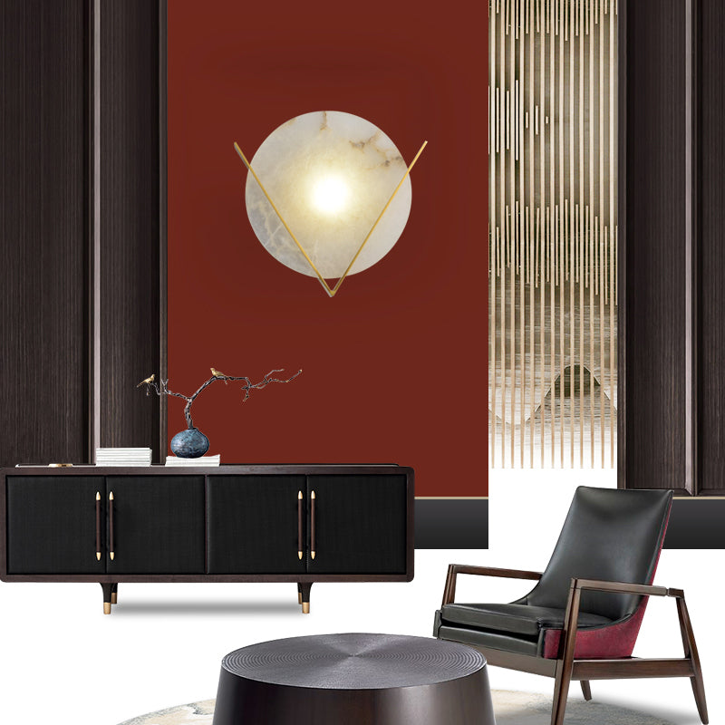 Modern Round Led Flush Wall Sconce With Gold Finish Ideal For Bedrooms Bathrooms And More!