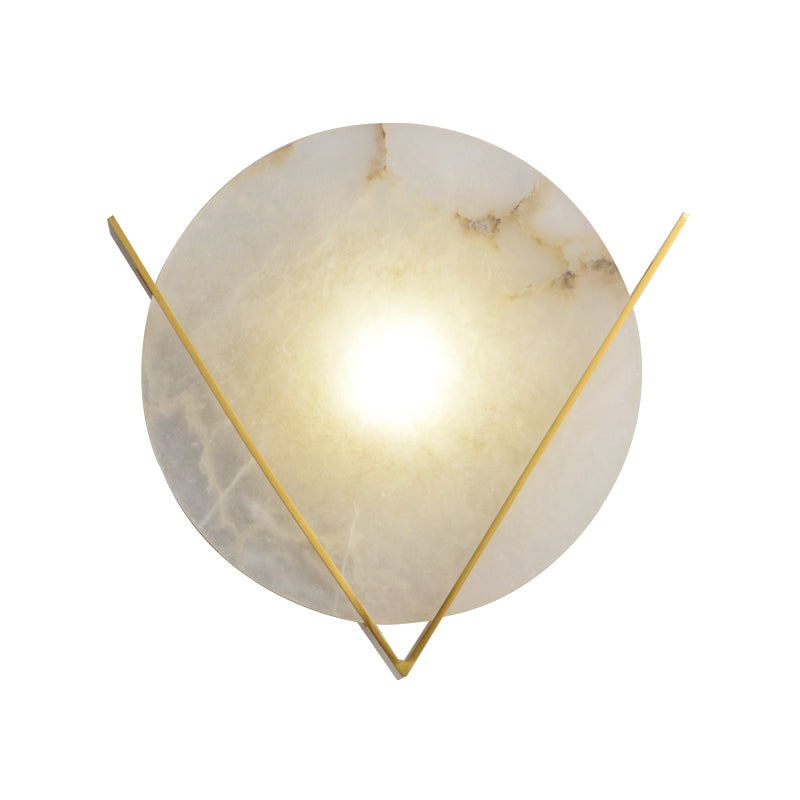 Modern Round Led Flush Wall Sconce With Gold Finish Ideal For Bedrooms Bathrooms And More!