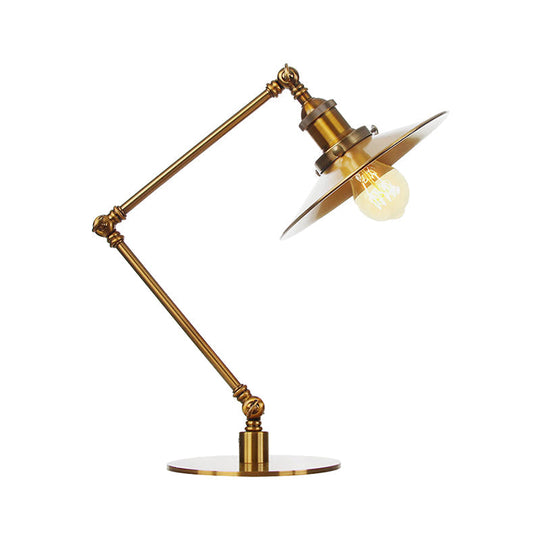 Stylish Flared Table Lamp - Industrial Metallic Accent With 1 Light For Dining Room Gold 8+8/8+8+8