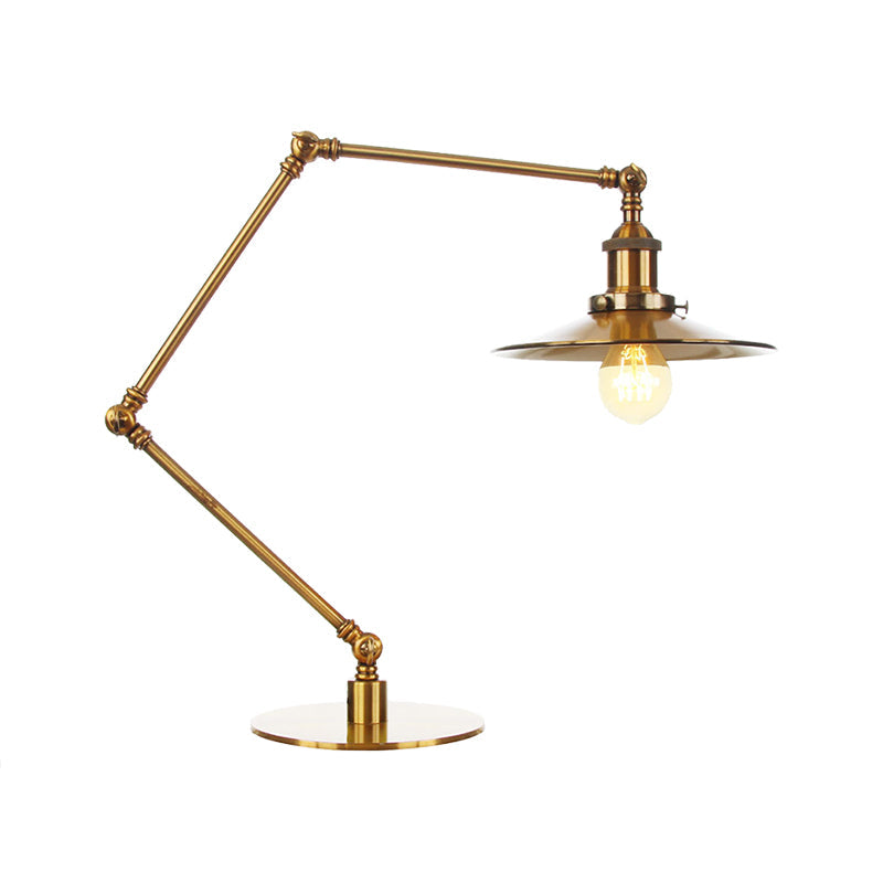 Stylish Flared Table Lamp - Industrial Metallic Accent With 1 Light For Dining Room Gold 8+8/8+8+8