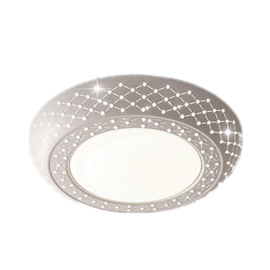 23/35 Simplistic Led Acrylic White Ceiling Light - Bedroom Flush Mount Lamp In White/3 Color