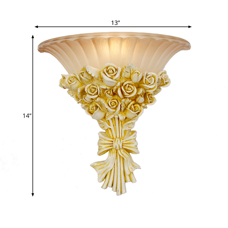 Modern Rose Flush Sconce Light: Exquisite Beige Wall Lighting