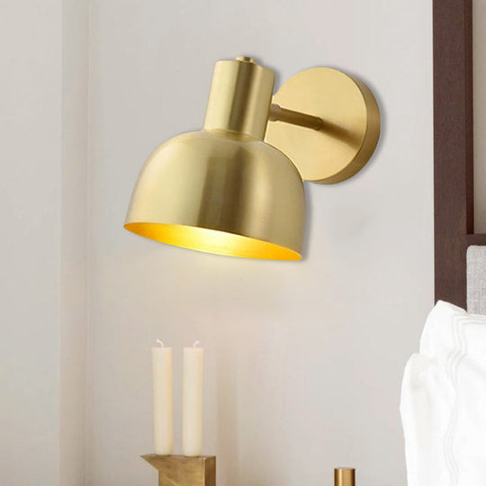 Adjustable Mini Wall Sconce - Simple Gold Iron Round Spotlight 5/5.5 Wide