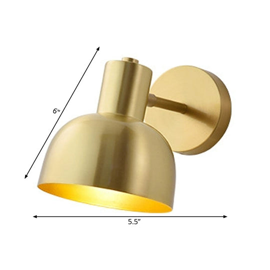 Adjustable Mini Wall Sconce - Simple Gold Iron Round Spotlight 5/5.5 Wide