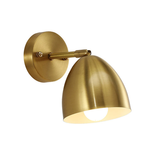 7.5/12 W Brass Wall Sconce - Modern Tapered/Drum/Oval Design Gold Finish