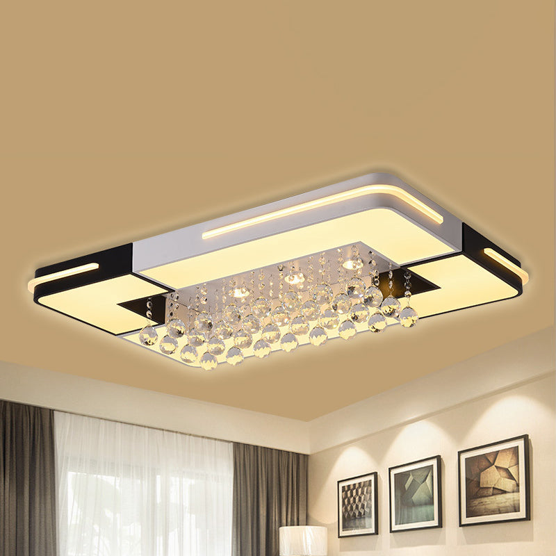 Led Ceiling Light With Crystal Ball Accent And Stepless Dimming Available In 3 Sizes White/3 Color