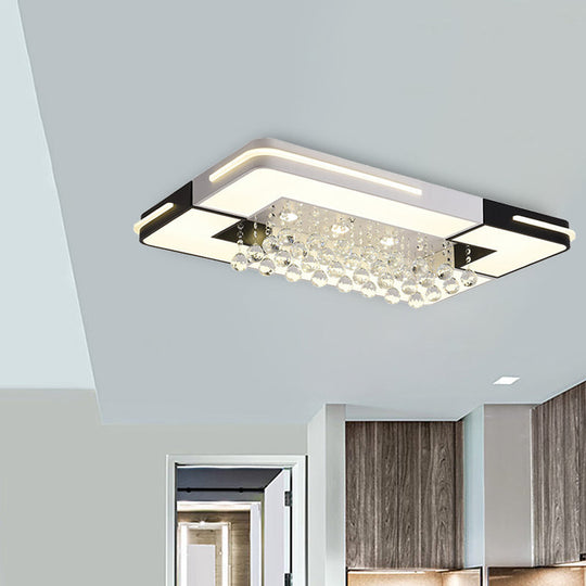 Led Ceiling Light With Crystal Ball Accent And Stepless Dimming Available In 3 Sizes White/3 Color