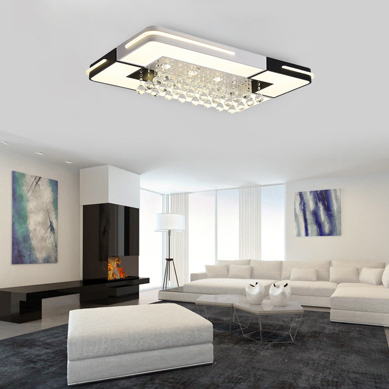 Led Ceiling Light With Crystal Ball Accent And Stepless Dimming Available In 3 Sizes White/3 Color