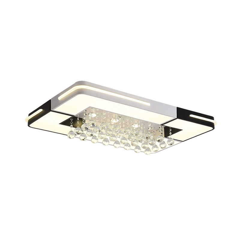 Led Ceiling Light With Crystal Ball Accent And Stepless Dimming Available In 3 Sizes White/3 Color