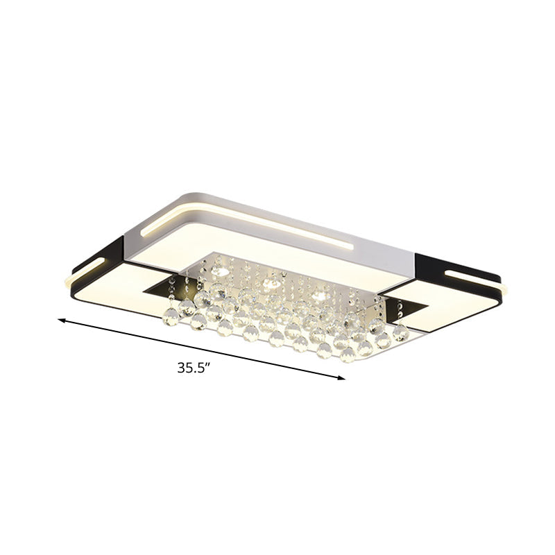 Led Ceiling Light With Crystal Ball Accent And Stepless Dimming Available In 3 Sizes White/3 Color