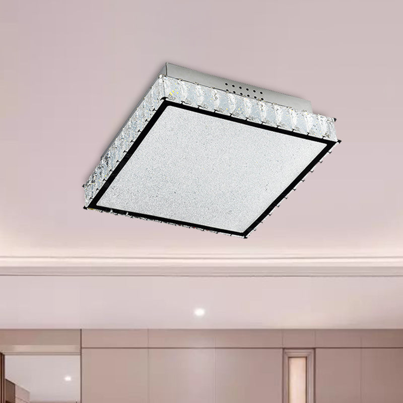 Simple Crystal LED Flush Ceiling Light for Bedroom