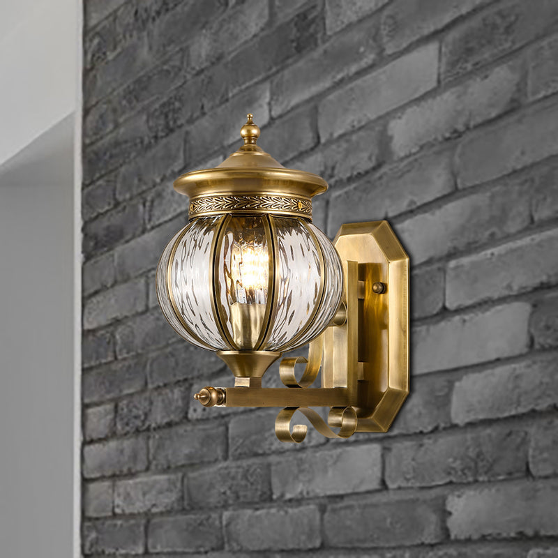 Traditional Metal Gold Sconce Light Fixture - Wall Mount Lamp For Porch