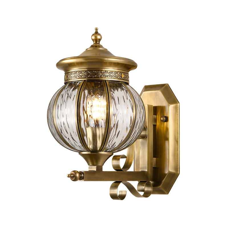 Traditional Metal Gold Sconce Light Fixture - Wall Mount Lamp For Porch