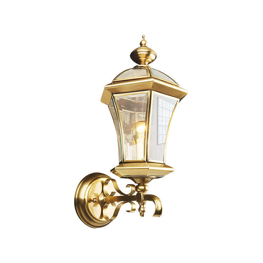 Traditional Brass Birdcage Sconce Light - Single Head Wall Lighting Fixture For Living Room