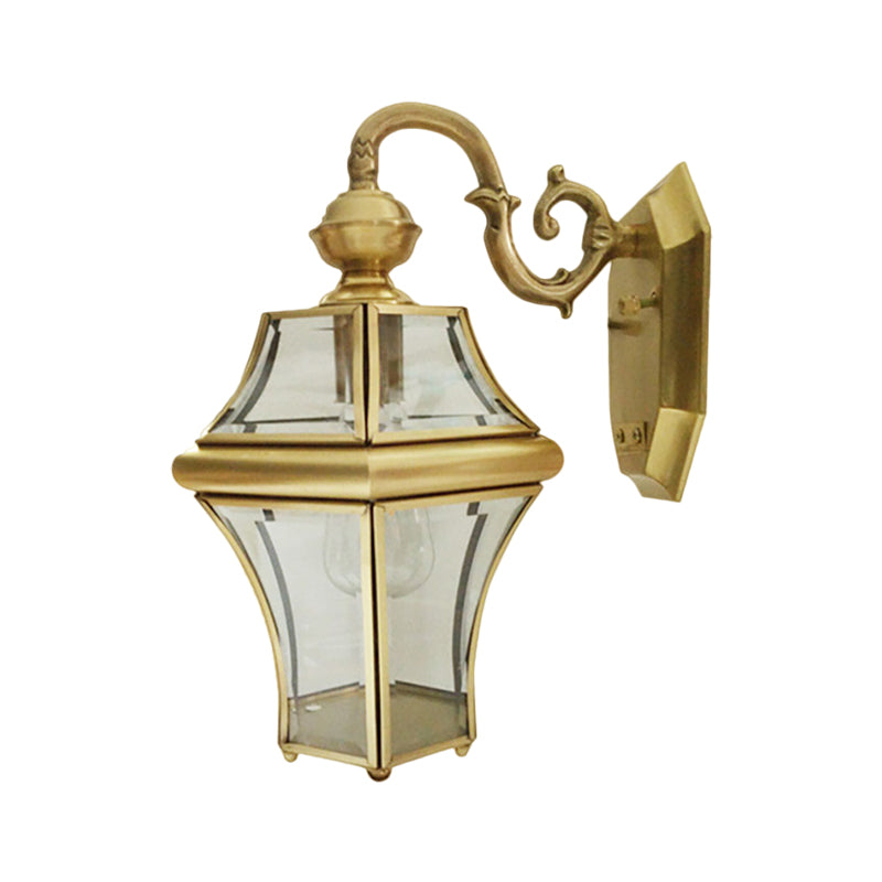 Traditional Brass Birdcage Wall Sconce - 1 Bulb Metal Lighting Fixture For Living Room