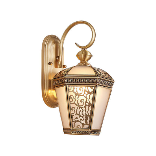 Traditional Brass Birdcage Wall Sconce With 1-Light For Foyer - 6/7.5 Wide