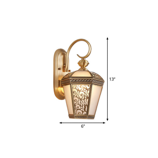 Traditional Brass Birdcage Wall Sconce With 1-Light For Foyer - 6/7.5 Wide