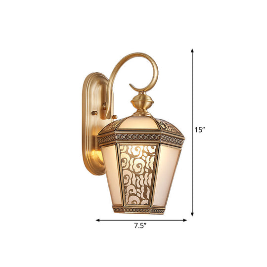 Traditional Brass Birdcage Wall Sconce With 1-Light For Foyer - 6/7.5 Wide