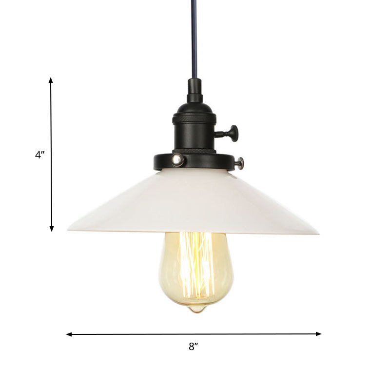 Vintage Style Hanging Pendant Lamp - Height Adjustable Conic Restaurant Lighting