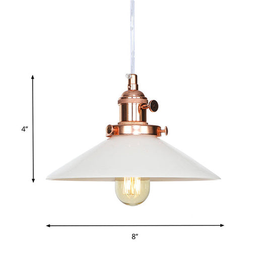 Vintage Style Hanging Pendant Lamp - Height Adjustable Conic Restaurant Lighting