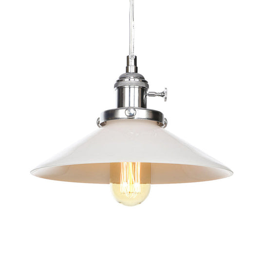 Vintage Style Hanging Pendant Lamp - Height Adjustable Conic Restaurant Lighting