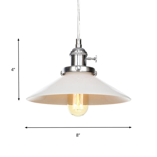 Vintage Style Hanging Pendant Lamp - Height Adjustable Conic Restaurant Lighting