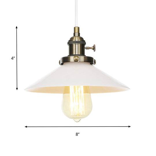 Vintage Style Hanging Pendant Lamp - Height Adjustable Conic Restaurant Lighting