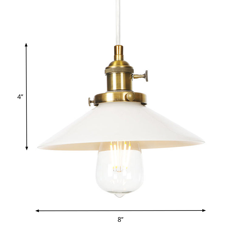 Vintage Style Hanging Pendant Lamp - Height Adjustable Conic Restaurant Lighting