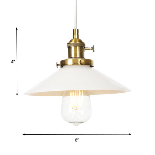 Vintage Style Hanging Pendant Lamp - Height Adjustable Conic Restaurant Lighting