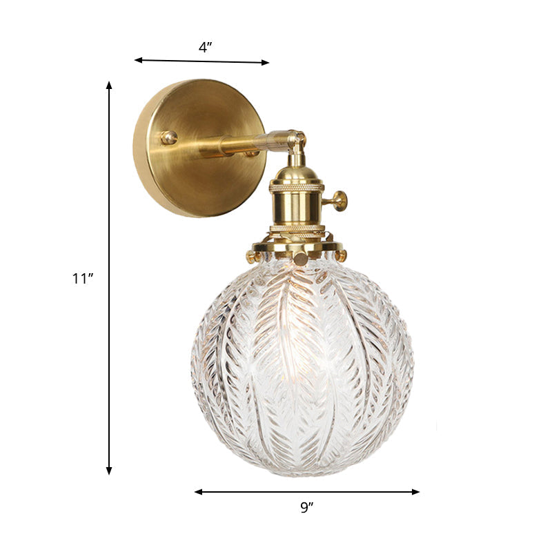 Contemporary Prismatic Glass Wall Sconce With Geometric Design - Brass Mount Light Fixture