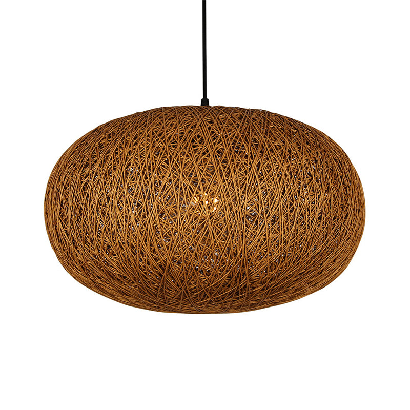 Handcrafted Wood Pendant Light: Modernist Coffee Finish