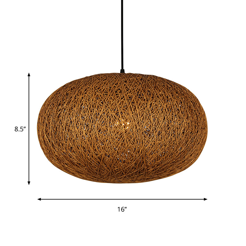 Handcrafted Wood Pendant Light: Modernist Coffee Finish